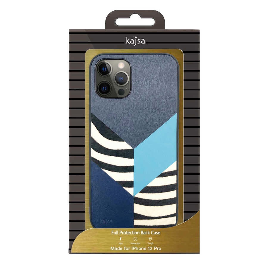 Apple iPhone 12 Kılıf Kajsa Glamorous Serisi Zebra Combo Kapak