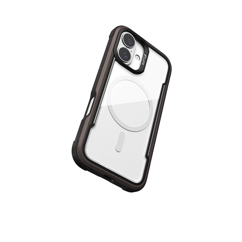 iPhone 16 Kılıf Magsafe Şarj Özellikli Airbagli Raptic Shield Serisi Şeffaf Arka Yüzey Kılıf