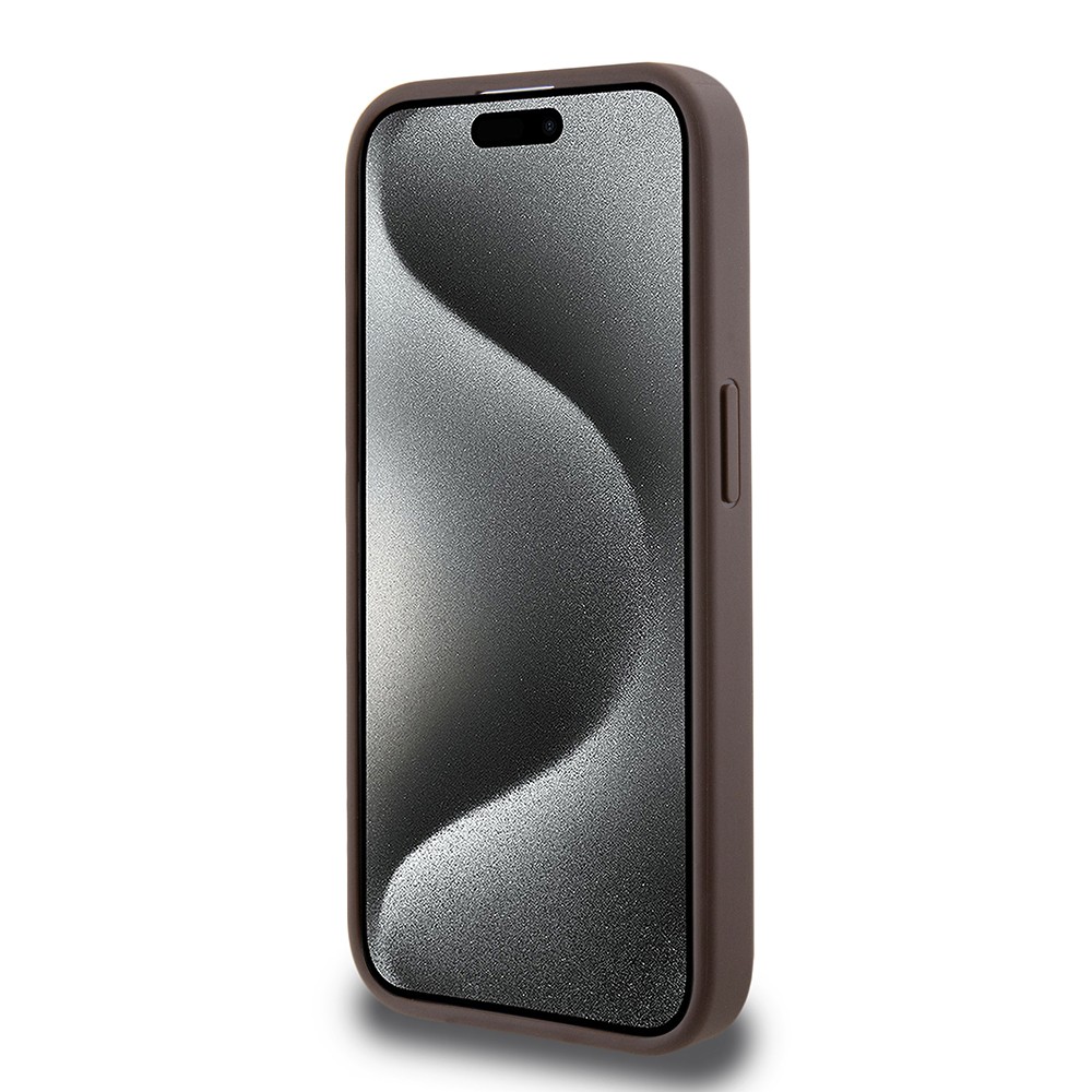 iPhone 14 Pro Max Kılıf Guess Orjinal Lisanslı Magsafe Şarj Özellikli PU Üçgen Logo 4G Desenli Kılıf