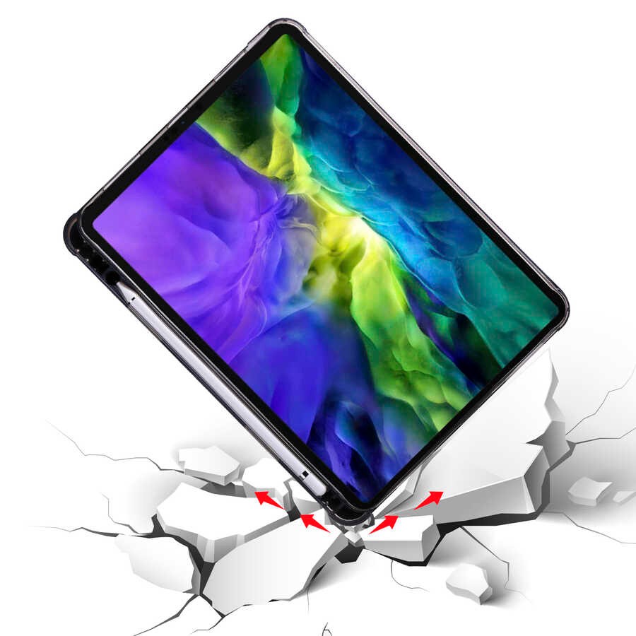 iPad Pro 12.9 2022 M2 Kılıf Zore Tri Folding Kalem Bölmeli Standlı Kılıf