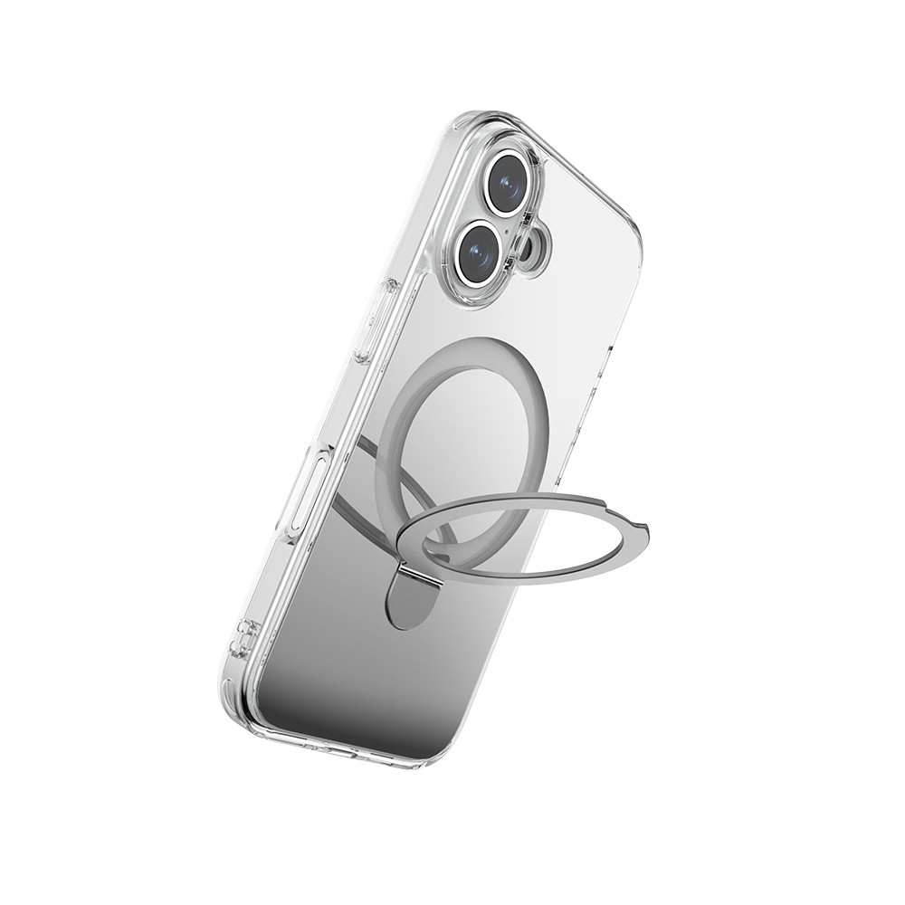 iPhone 16 Plus Magsafe Şarj Özellikli Kılıf Raptic Air Stand Serisi Aynalı Arka Yüzey Standlı Kılıf