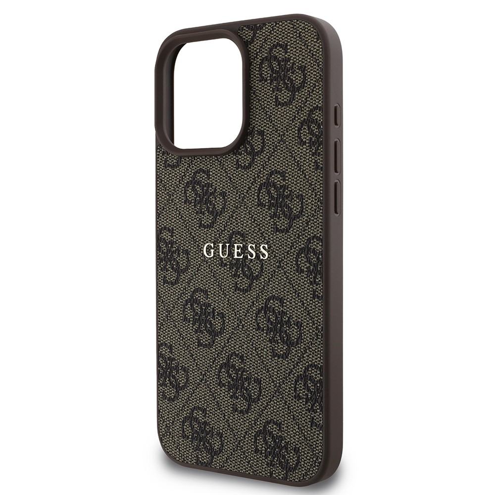 iPhone 15 Pro Max Kılıf Guess Orjinal Lisanslı Magsafe Şarj Özellikli 4G Desen Yazı Logolu Kılıf