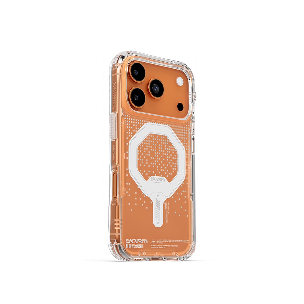 Apple iPhone 17 Pro Max Kılıf Skinarma M-Safe Şarj Özellikli IML Baskılı Holografik MYST Kapak