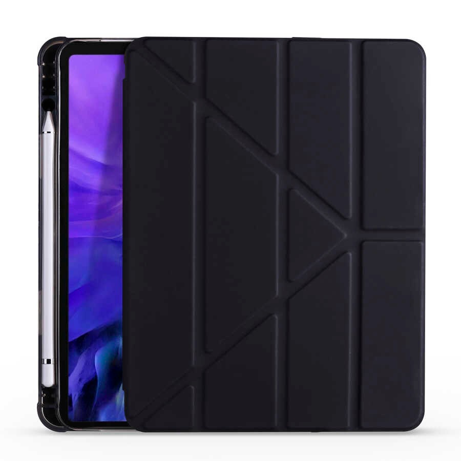 iPad Pro 12.9 2022 M2 Kılıf Zore Tri Folding Kalem Bölmeli Standlı Kılıf