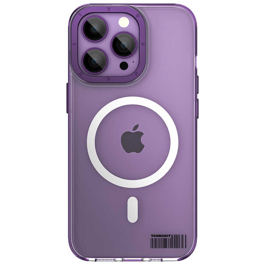iPhone 14 Pro Max Kılıf Magsafe Şarj Özellikli Youngkit Coloured Glaze Serisi Kılıf