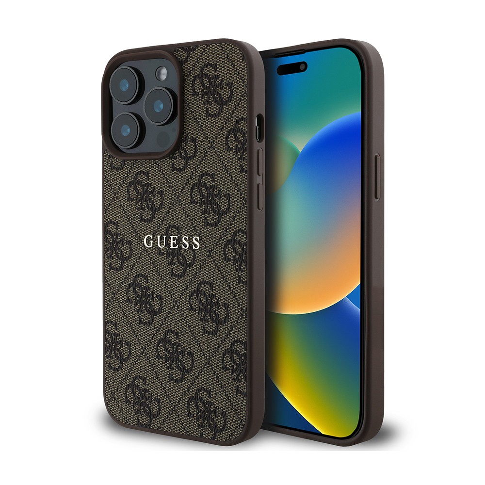 iPhone 14 Pro Max Kılıf Guess Orjinal Lisanslı Magsafe Şarj Özellikli 4G Desen Yazı Logolu Kılıf