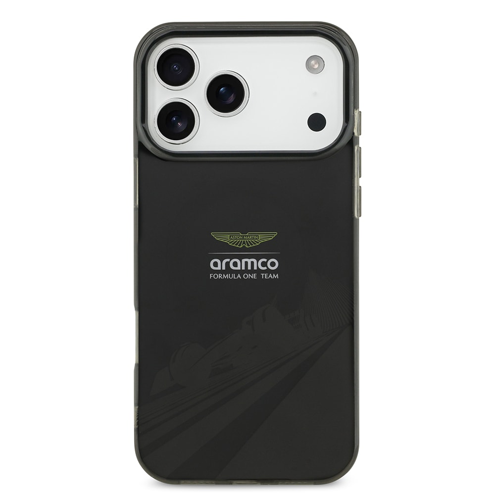 Apple iPhone 17 Pro Max Kılıf Aston Martin Orjinal Lisanslı M-safe Şarj Özellikli IML Baskı Logolu Formula Tasarımlı Kapak