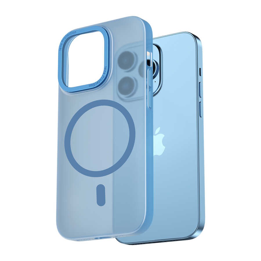 iPhone 14 Pro Wiwu Frosted Magnetic Buzlu Sert PC Kılıf