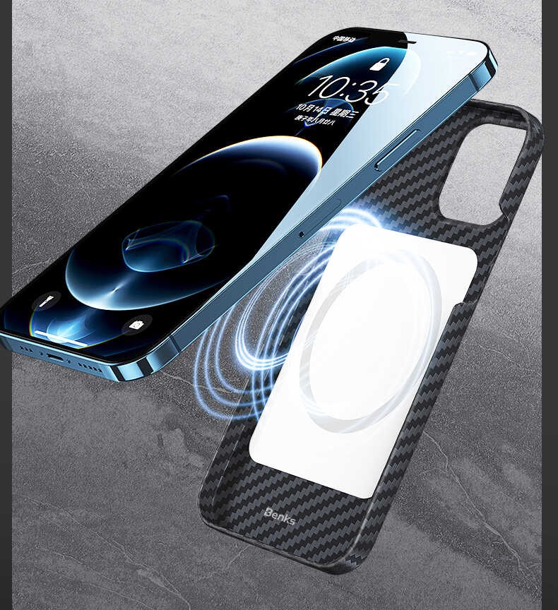 iPhone 12 Pro Max Kılıf Benks MFİ Magsafe Magnetic Aramid Kılıf