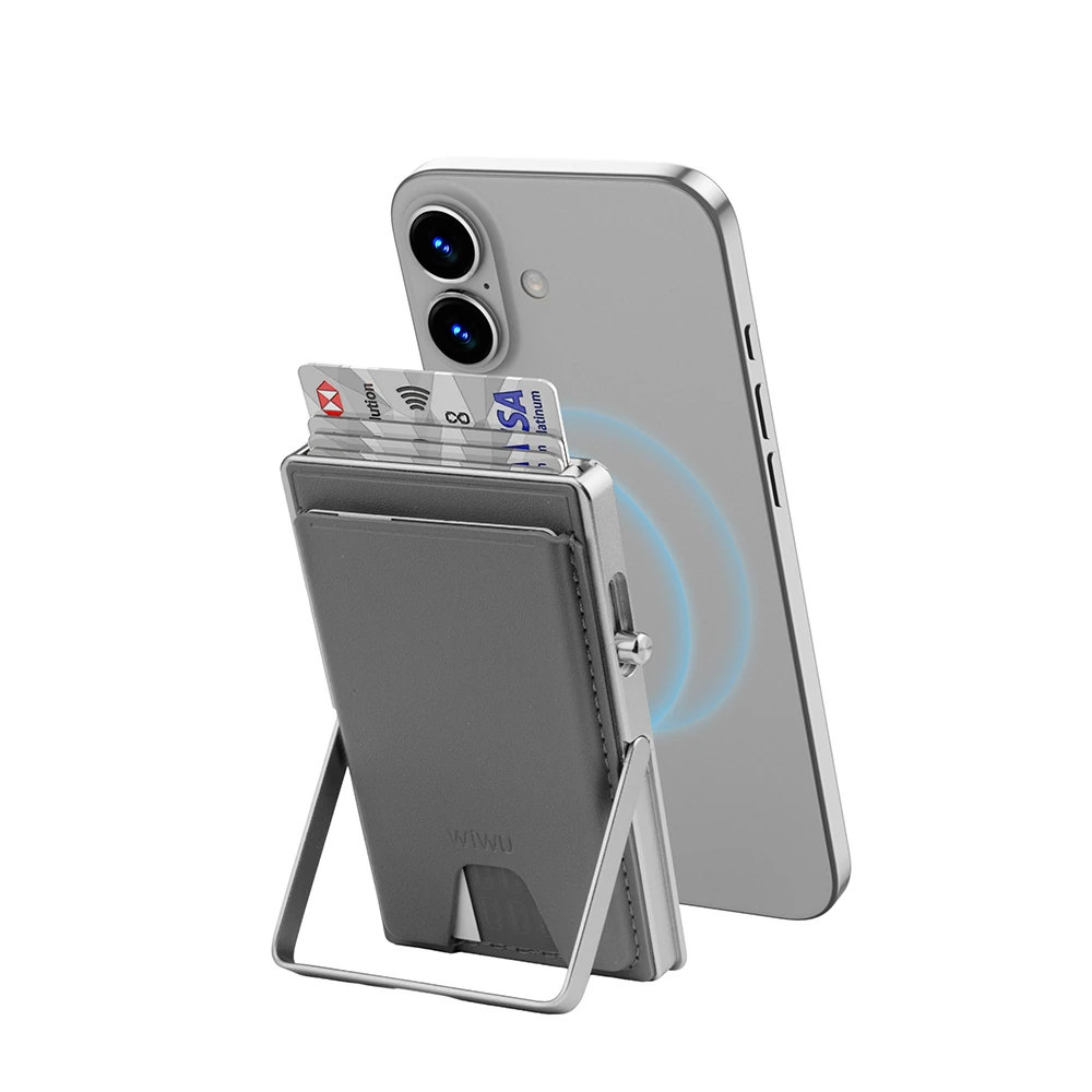 Wiwu MW-006 Tasarımlı 6 Hazneli PU Magnetik Standlı Kartlık