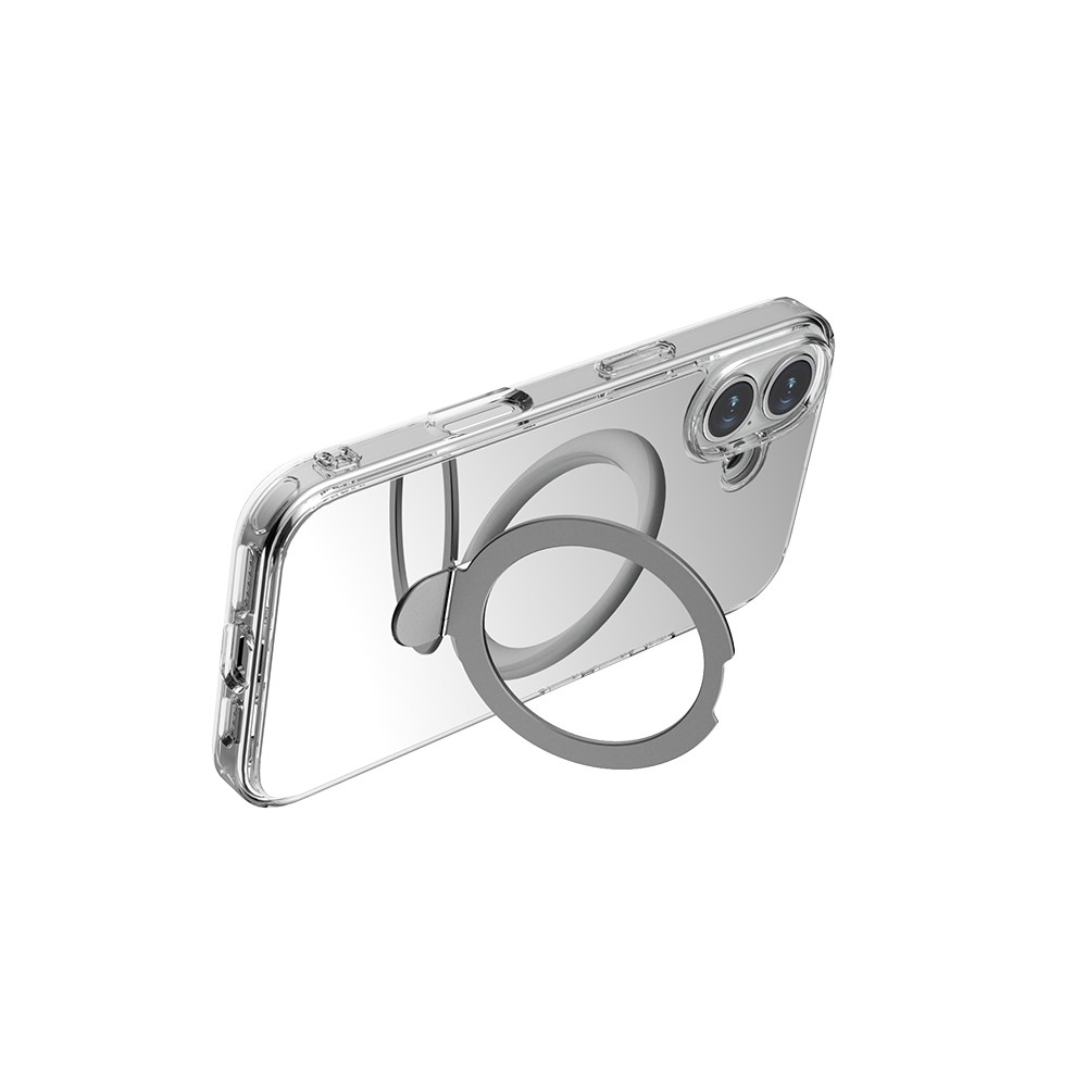 iPhone 16 Plus Magsafe Şarj Özellikli Kılıf Raptic Air Stand Serisi Aynalı Arka Yüzey Standlı Kılıf