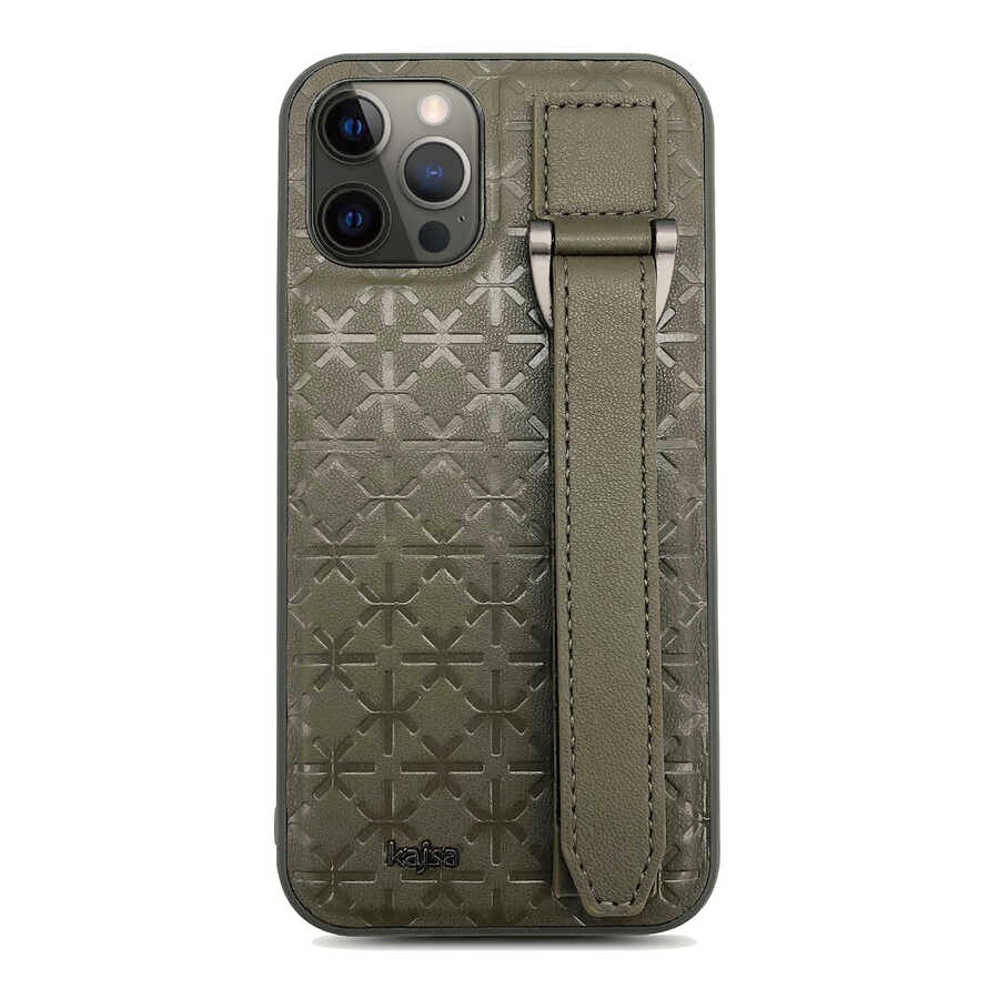 iPhone 12 Pro Kılıf Kajsa Neo Clasic Serisi Mono K Strap Kılıf