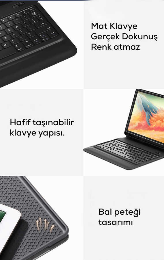 Wiwu Keyboard Folio Kablosuz Klavyeli Kılıf