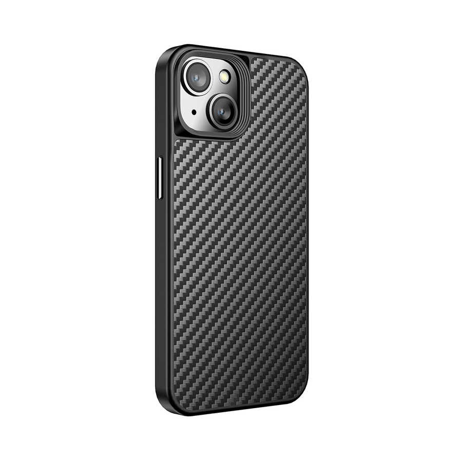 iPhone 14 Kılıf Aramid Karbon Fiber Magsafe Özellikli Wlons Radison Kılıf