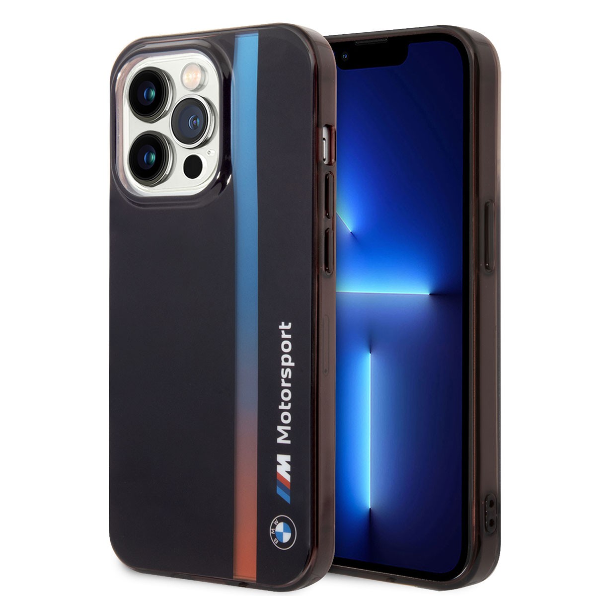 iPhone 14 Pro Kılıf BMW Orjinal Lisanslı Renk Geçişli Çizgili Dizayn Kılıf