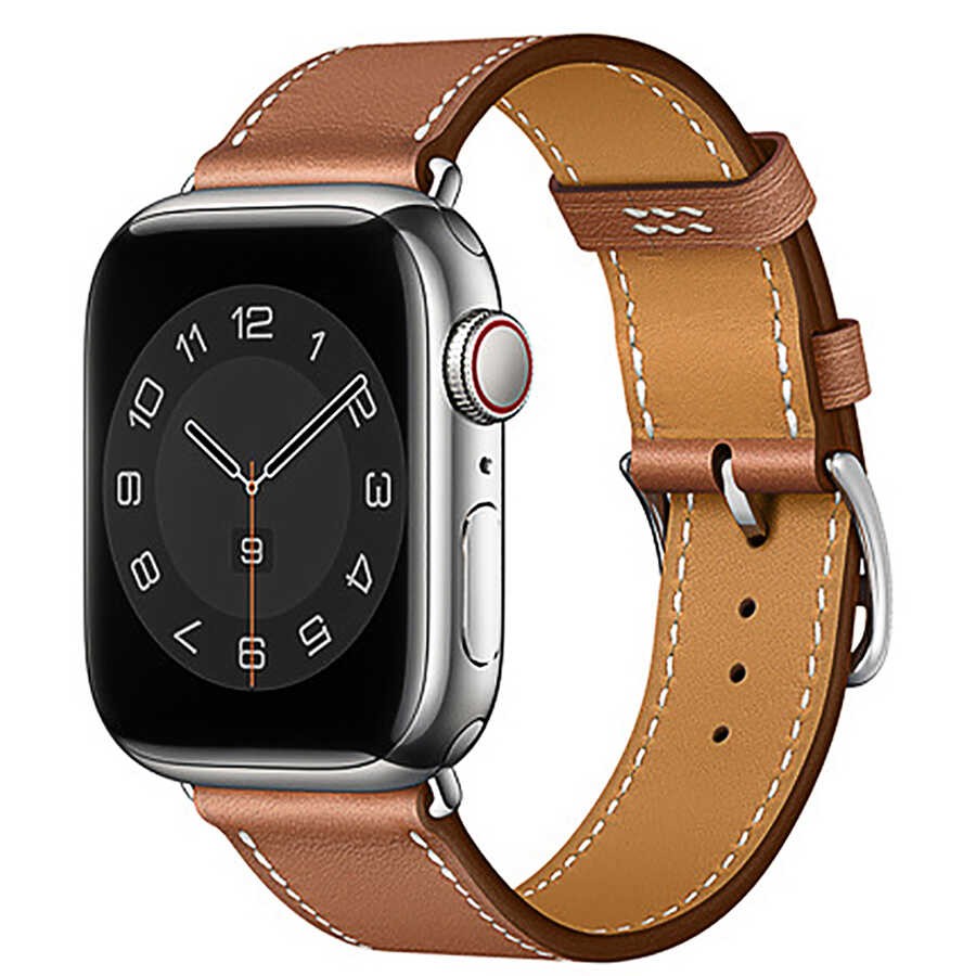 Watch Ultra 49mm Kordon Wiwu Attleage Watchband Hakiki Deri Strap Kayış