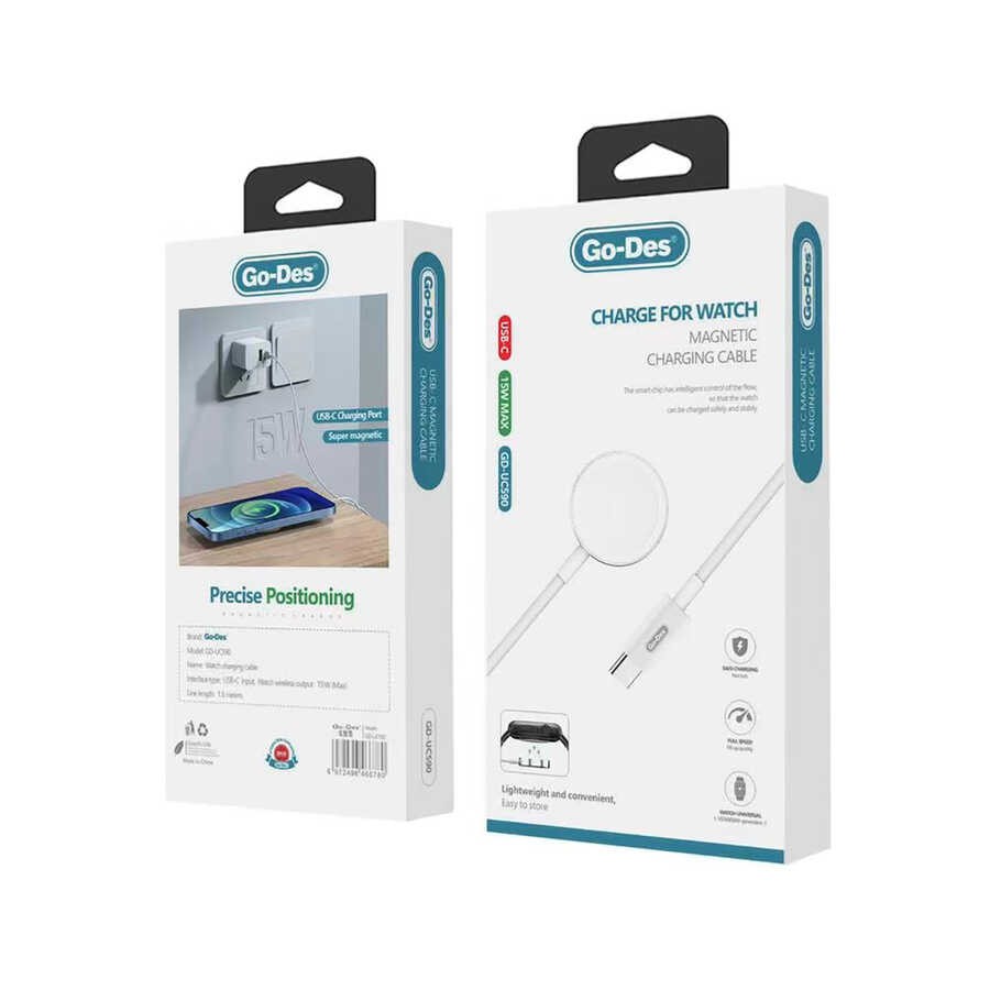Go Des GD-UC590  Watch Serisi Akıllı Saat Wireless Type-C Şarj Kablosu