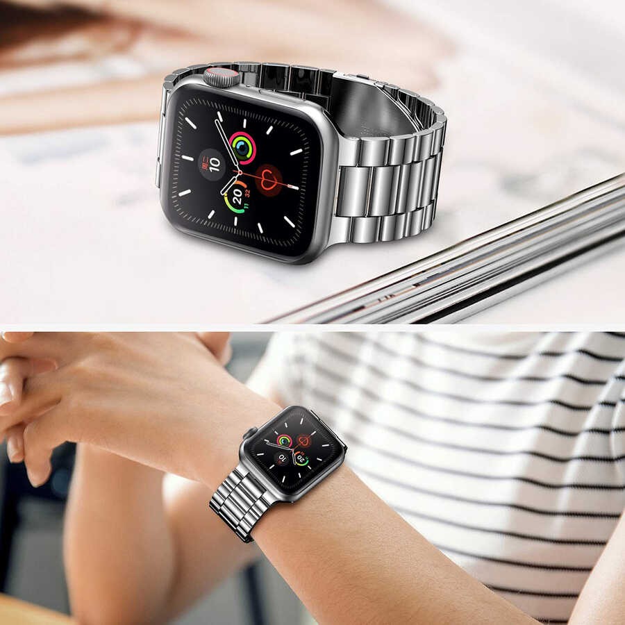 Watch 40mm Wiwu Ultra Thin Steel Belt Three Beads Metal Kordon