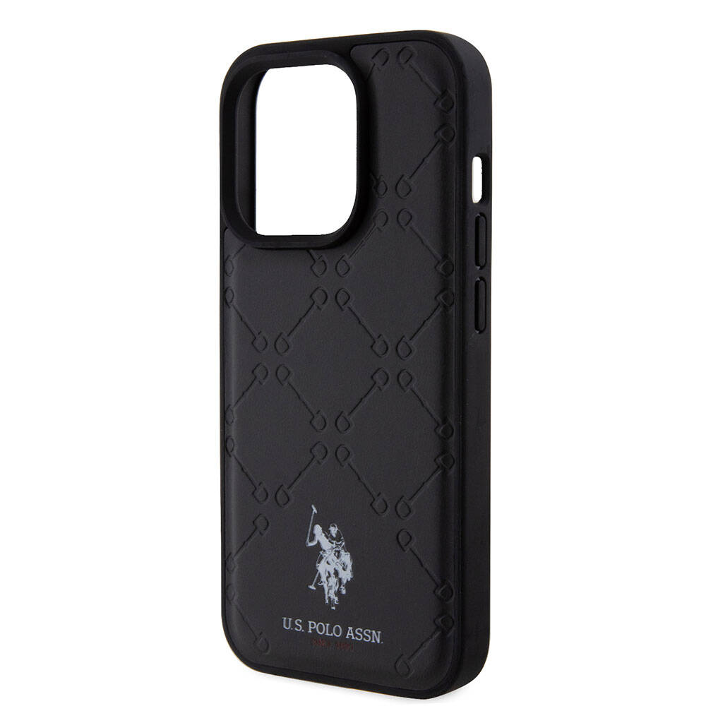 iPhone 15 Pro Kılıf U.S. Polo Assn. Orjinal Lisanslı HS Desenli Baskı Logolu Suni Deri Kılıf