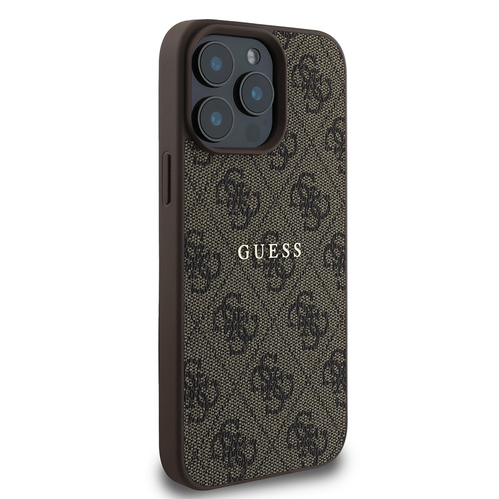 iPhone 15 Pro Max Kılıf Guess Orjinal Lisanslı Magsafe Şarj Özellikli 4G Desen Yazı Logolu Kılıf