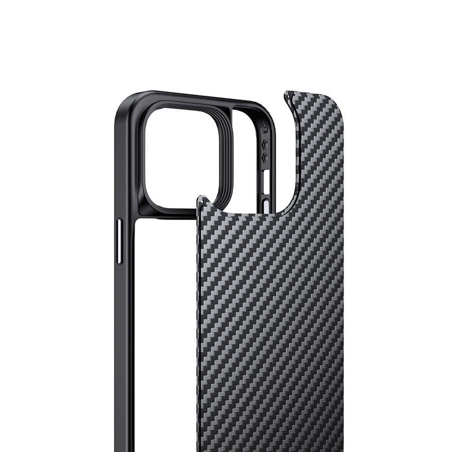 iPhone 14 Pro Max Kılıf Aramid Karbon Fiber Magsafe Özellikli Wlons Radison Kılıf