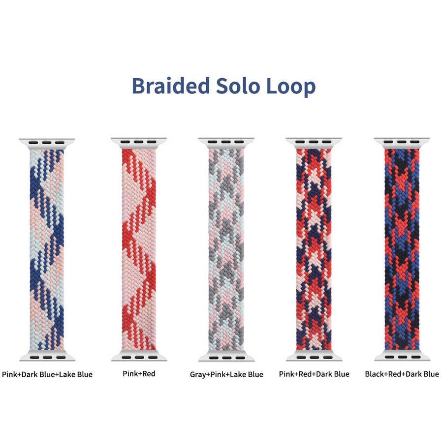 Watch 38mm Wiwu Braided Solo Loop Contrast Color Large Kordon