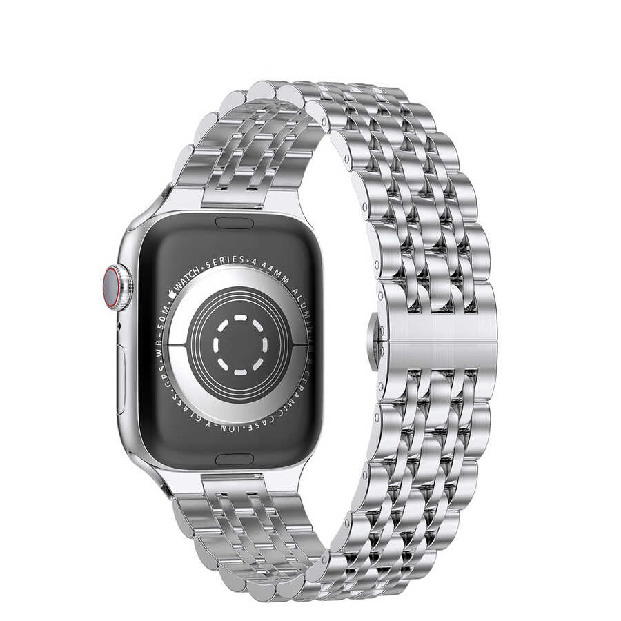 Watch Ultra 49mm Kordon Wiwu Seven Beads Steel Belt Metal Strap Kayış