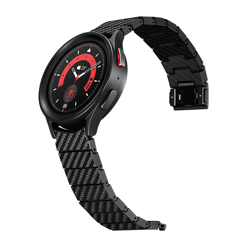 Galaxy Watch 7 40mm Karbon Fiber Pitaka Modern Serisi Black-Grey Twill Kordon