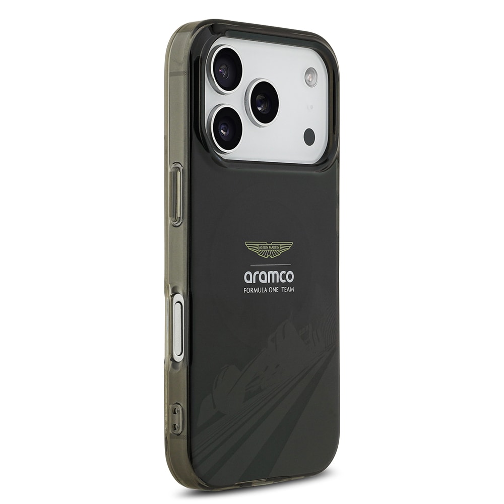 Apple iPhone 17 Pro Kılıf Aston Martin Orjinal Lisanslı M-safe Şarj Özellikli IML Baskı Logolu Formula Tasarımlı Kapak