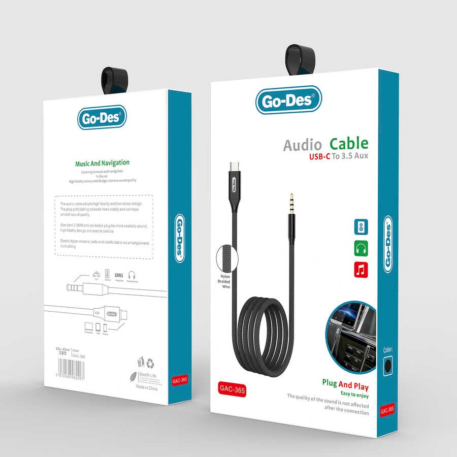 Go Des GAC-365 Type-C To Aux Audio Kablo