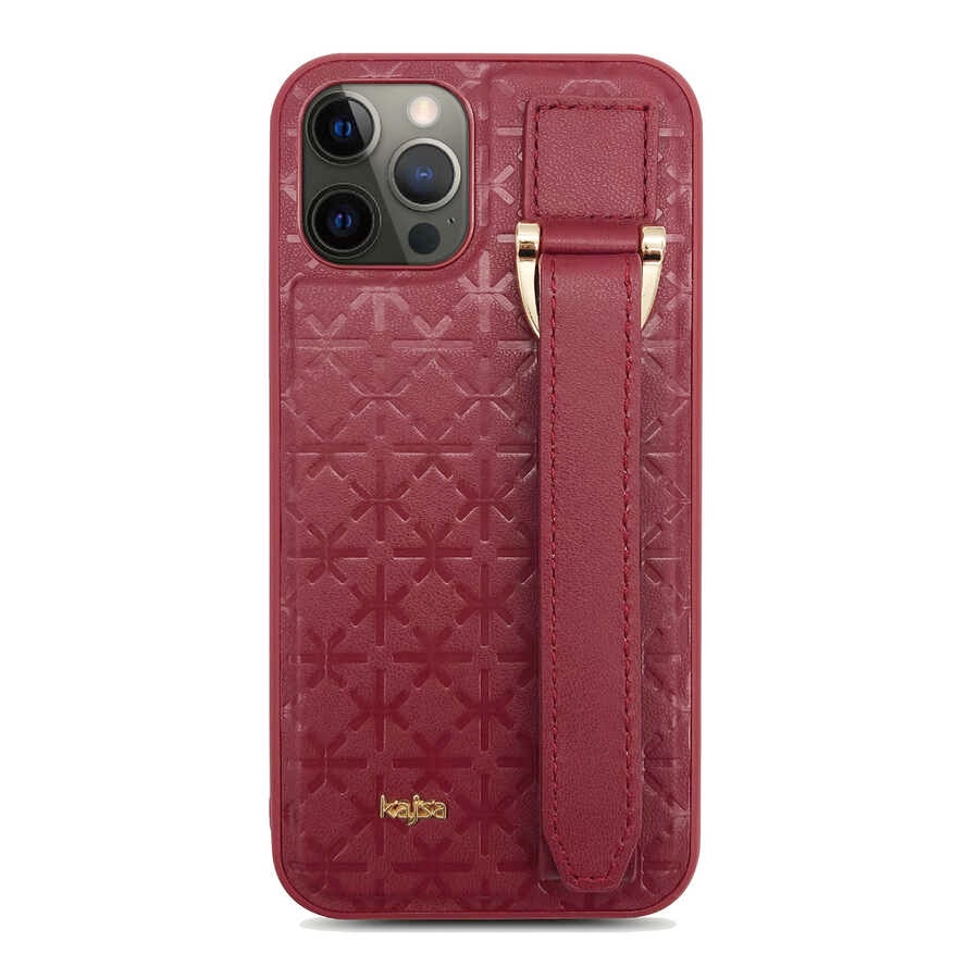 iPhone 12 Pro Kılıf Kajsa Neo Clasic Serisi Mono K Strap Kılıf
