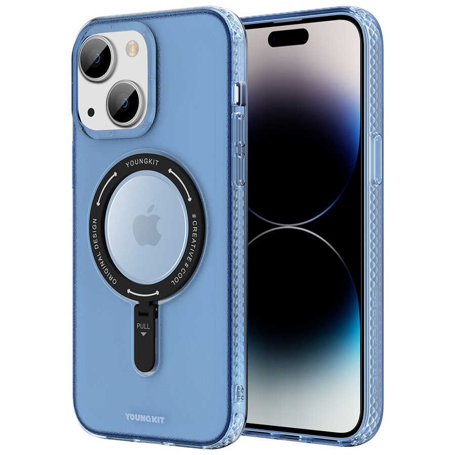 iPhone 14 Kılıf Magsafe Şarj Özellikli Youngkit Rock Serisi Kılıf