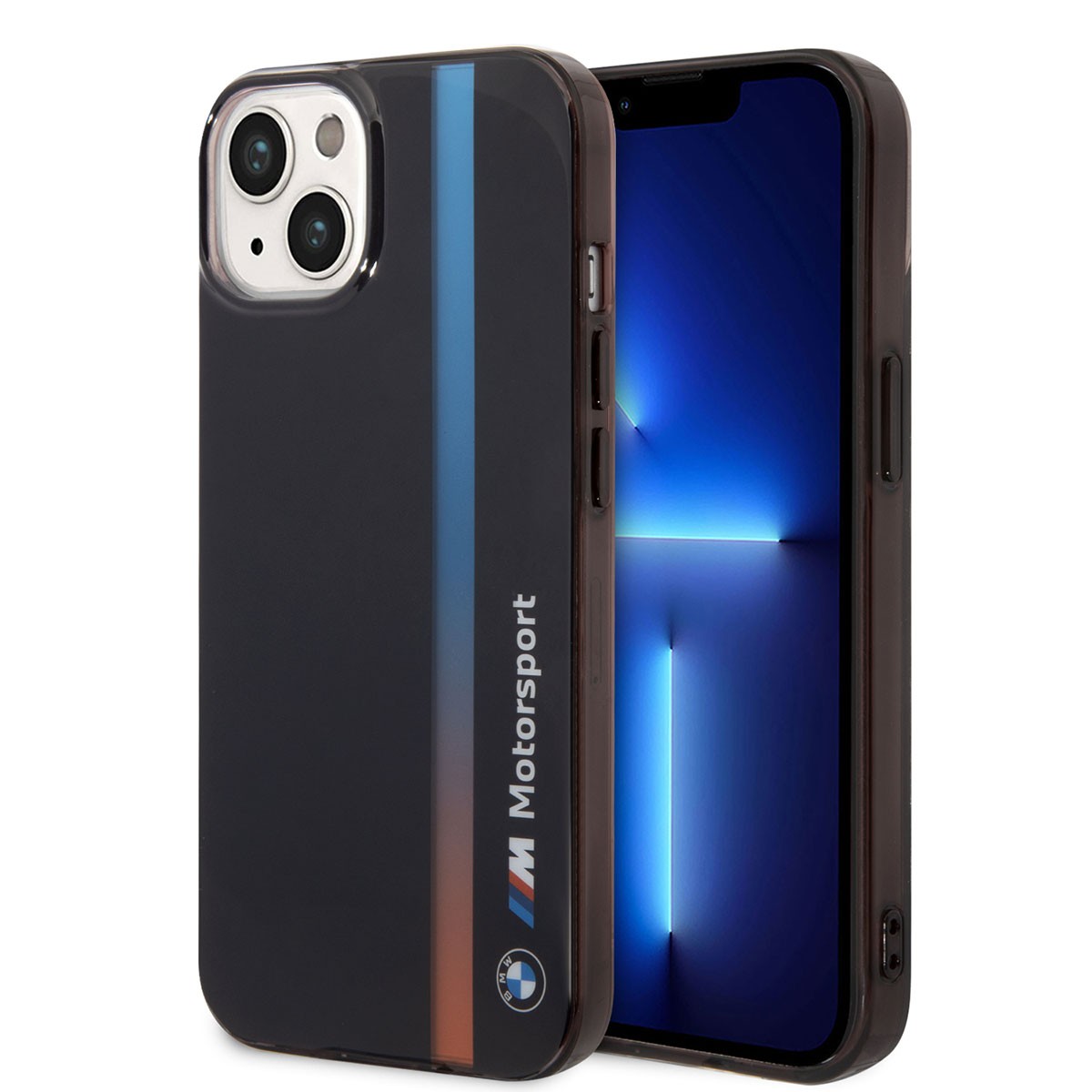 iPhone 14 Kılıf BMW Orjinal Lisanslı Renk Geçişli Çizgili Dizayn Kılıf