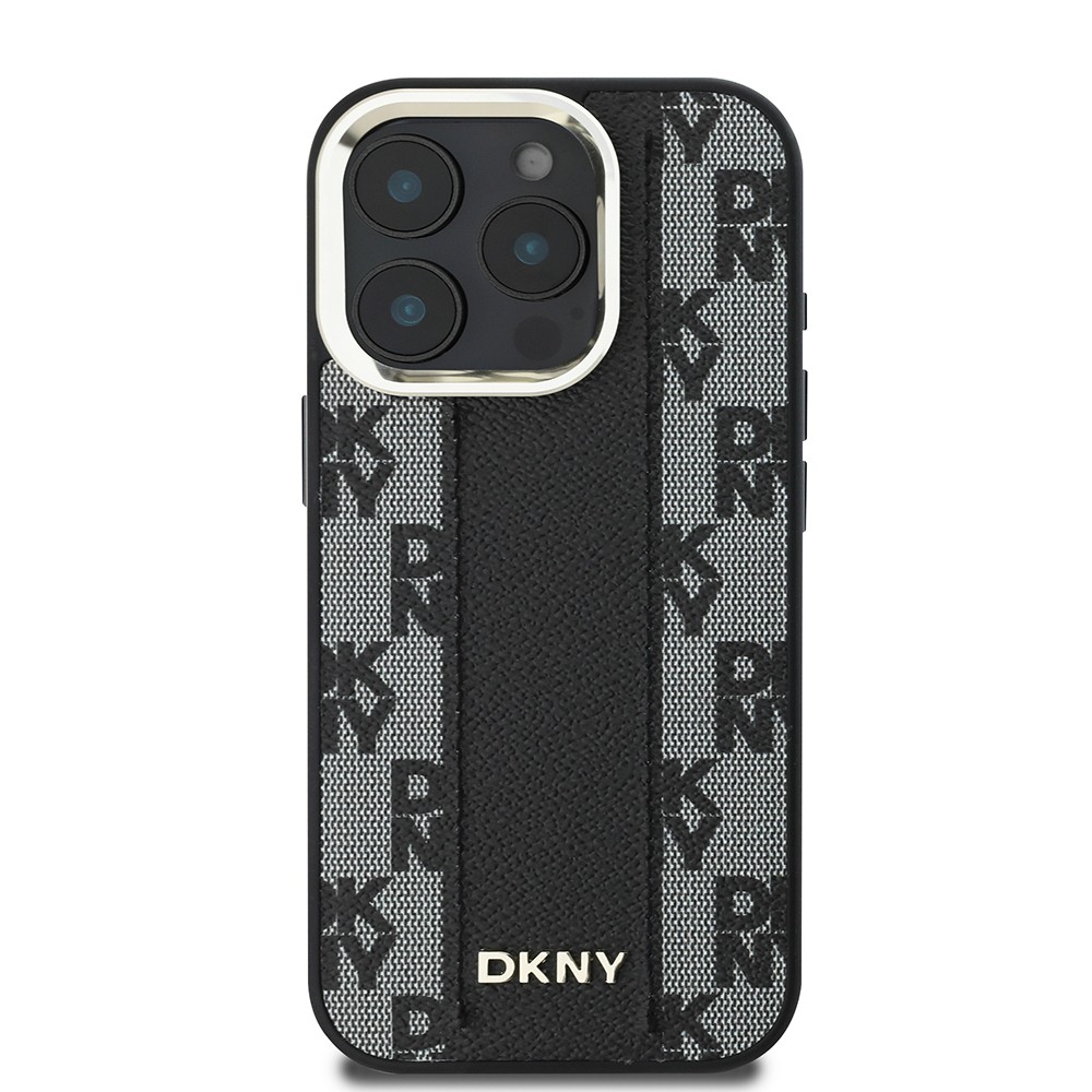 iPhone 16 Pro Max Kılıf DKNY Orjinal Lisanslı Magsafe Şarj Özellikli 3D Yazılı Checkered Pattern Kılıf