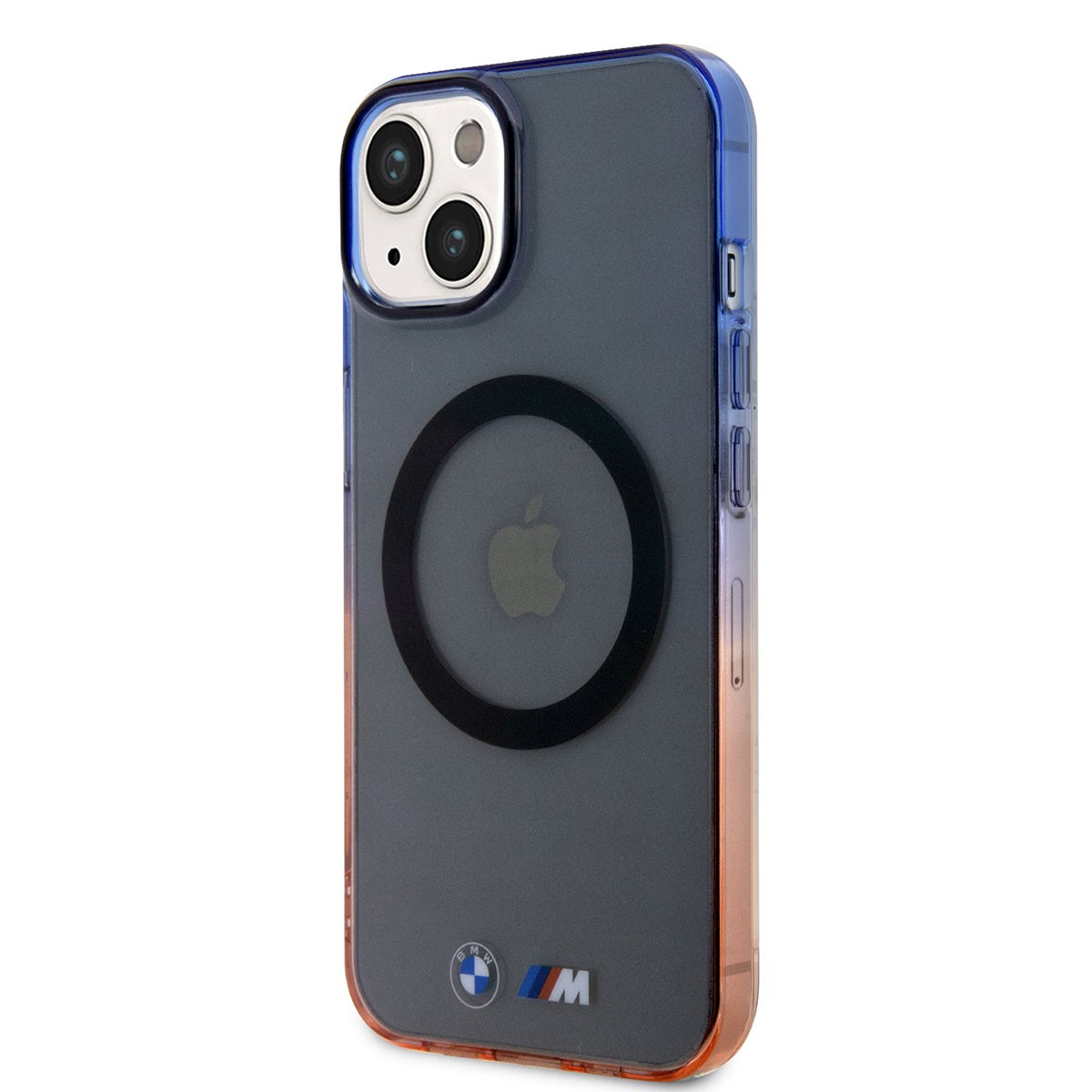 iPhone 14 Kılıf BMW Magsafe Şarj Özellikli Transparan Renk Geçişli Dizayn Kılıf