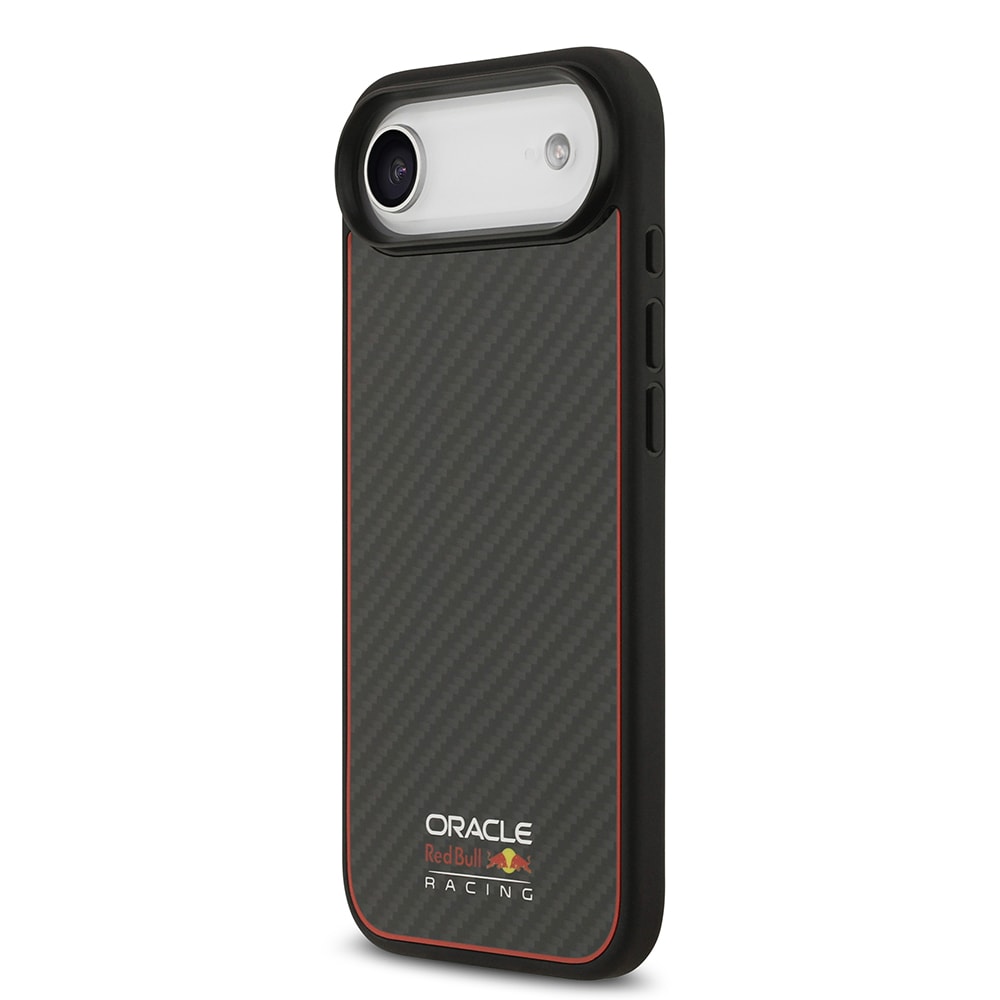 Apple iPhone 17 Air Kılıf Redbull Orjinal Lisanslı M-safe Şarj Özellikli Karbon Fiber Parlayan Logolu Kevlar Kapak