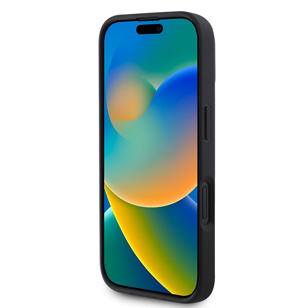 iPhone 16 Pro Kılıf DKNY Orjinal Lisanslı Kartlıklı 3D Yazılı Repeat Texture Pattern Kapak