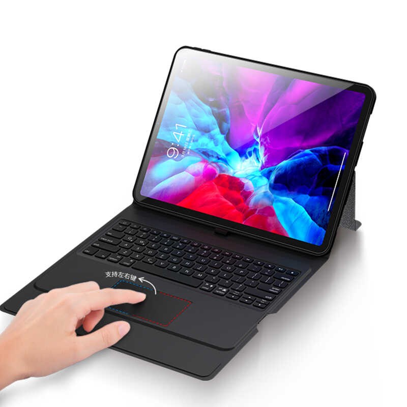 iPad Pro 12.9 2020 (4.Nesil) Benks Multifunctional Kablosuz Klavyeli Kılıf