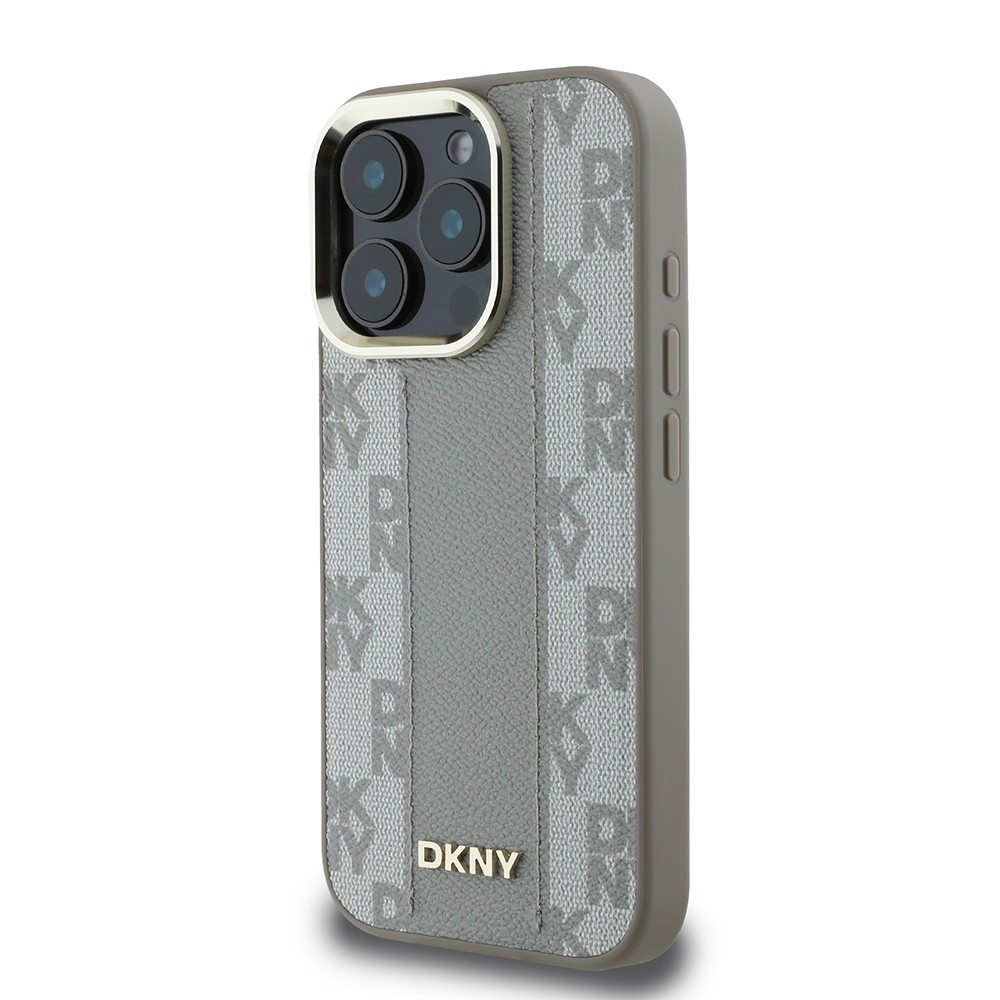 iPhone 16 Pro Max Kılıf DKNY Orjinal Lisanslı Magsafe Şarj Özellikli 3D Yazılı Checkered Pattern Kılıf