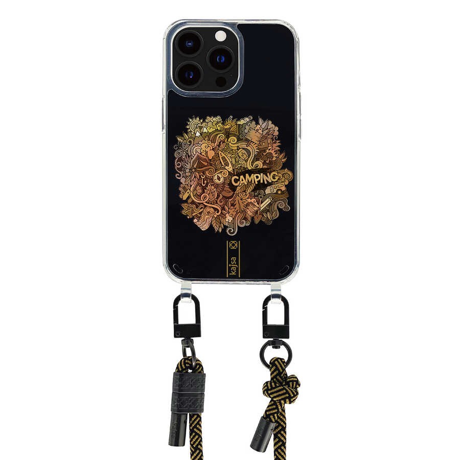 iPhone 14 Plus Kılıf Kajsa Missy And Match Şeffaf Desenli İp Askılı Kılıf