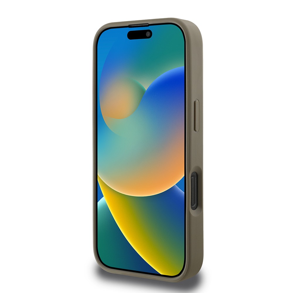 Apple iPhone 16 Pro Max Kılıf DKNY Orjinal Lisanslı Taşlı DKNY Yazılı Metalik Rhinestones PU Deri Kapak