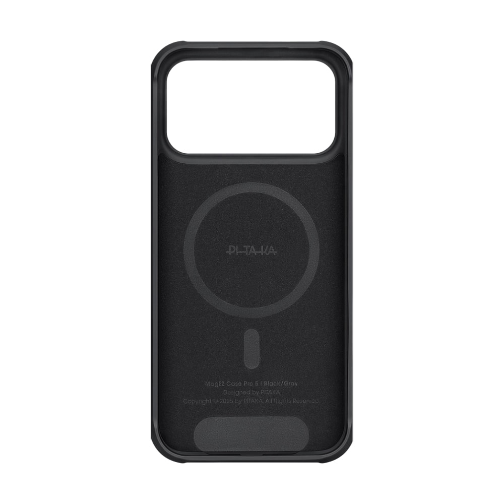 Apple iPhone 17 Pro Kılıf M-safe Şarj Özellikli Pitaka Aramid Pro Guard Serisi Black-Gray Kapak