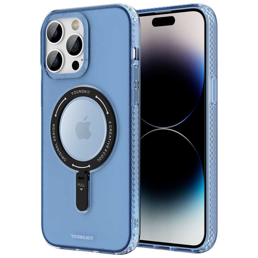 iPhone 14 Pro Max Kılıf Magsafe Şarj Özellikli Youngkit Rock Serisi Kılıf