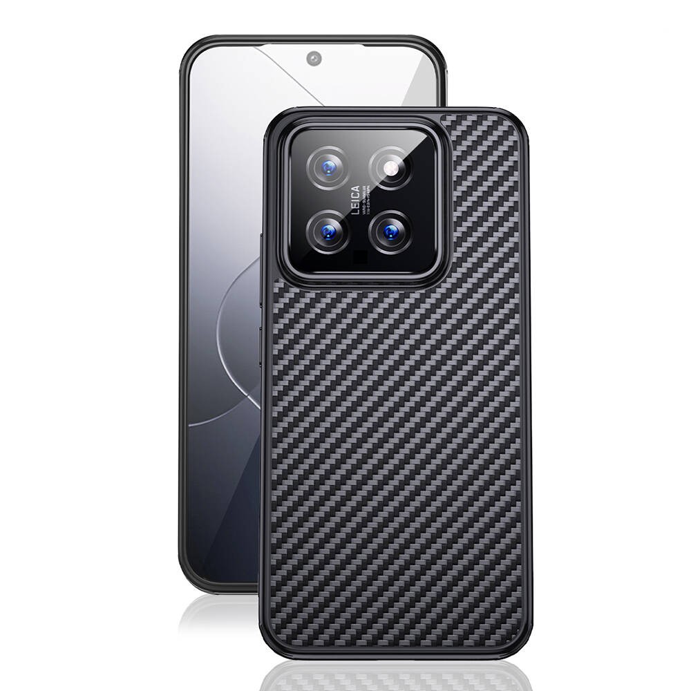 Xiaomi Mi 14 Kılıf Aramid Karbon Fiber M-safe Özellikli Wlons Radison Kapak