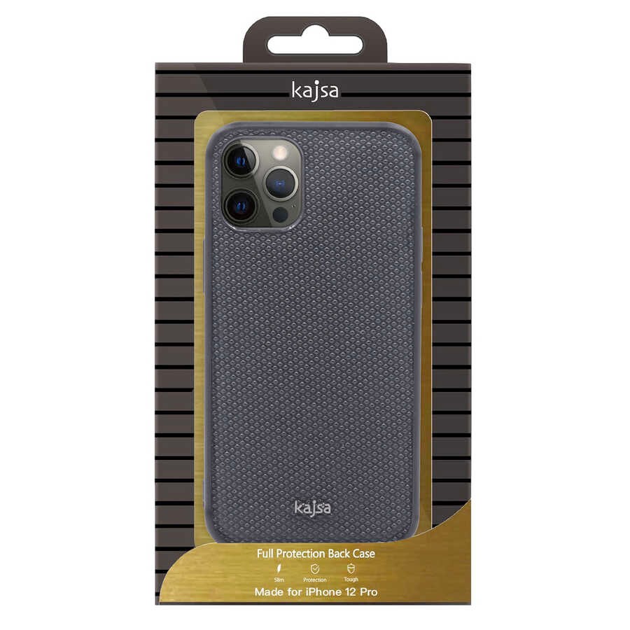 Apple iPhone 12 Kılıf Kajsa Preppie Serisi Dark Kapak