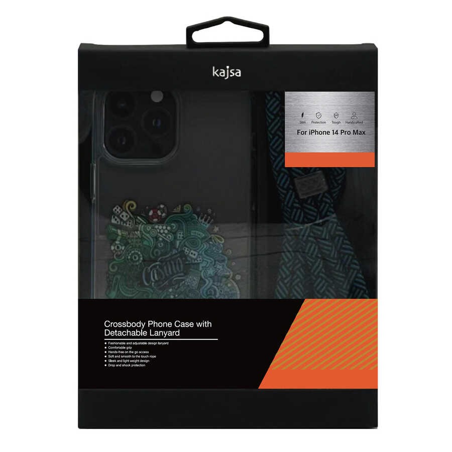 iPhone 14 Plus Kılıf Kajsa Missy And Match Şeffaf Desenli İp Askılı Kılıf