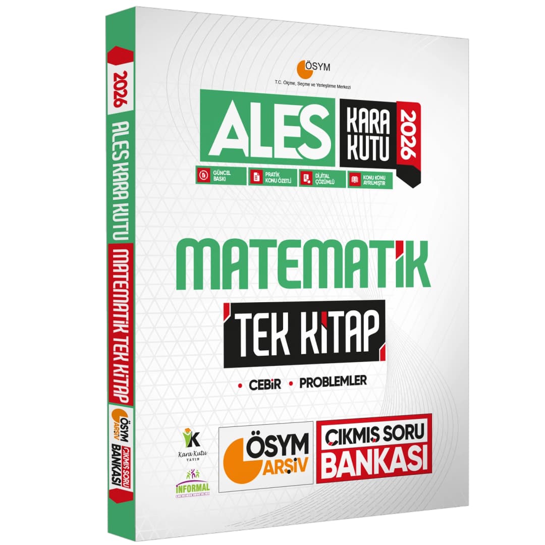 Kara Kutu Yayınları 2026 ALES Kara Kutu Matematik TEK KİTAP ÖSYM