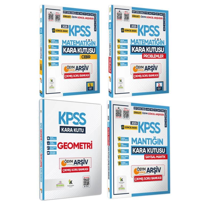 Kara Kutu Yayınları 2025 KPSS Matematik-Geo-Mantık Kara Kutu 4lü