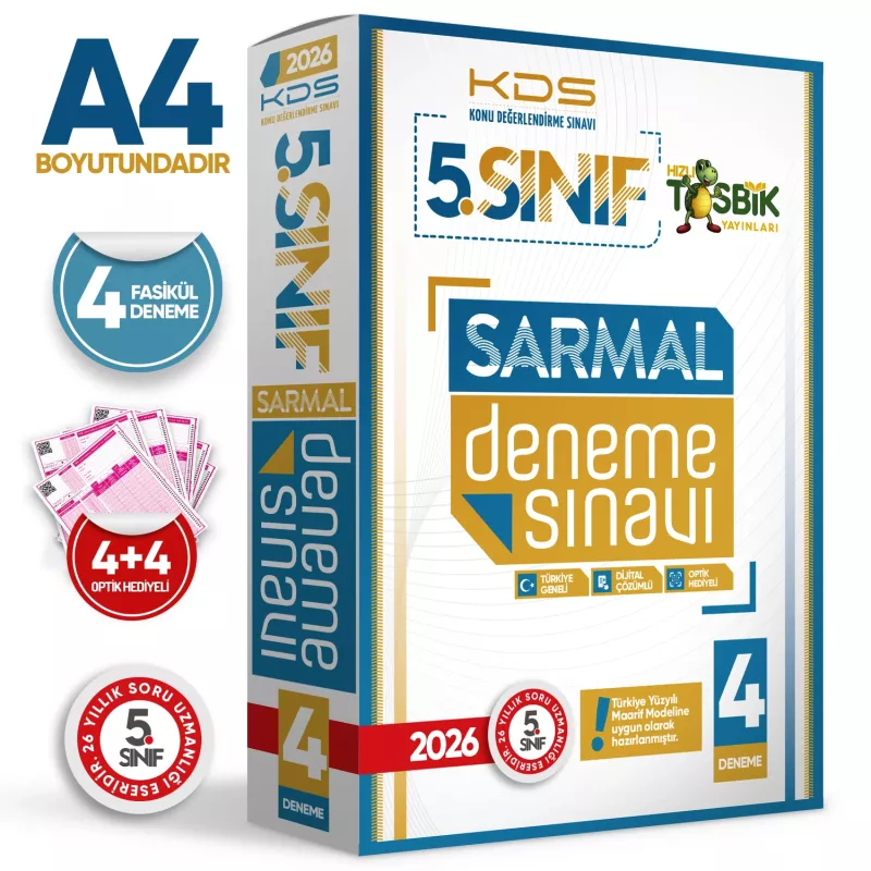 Hızlı Tosbik Yayınları 2026 5.Sınıf Yeni Sistem KDS SARMAL Deneme