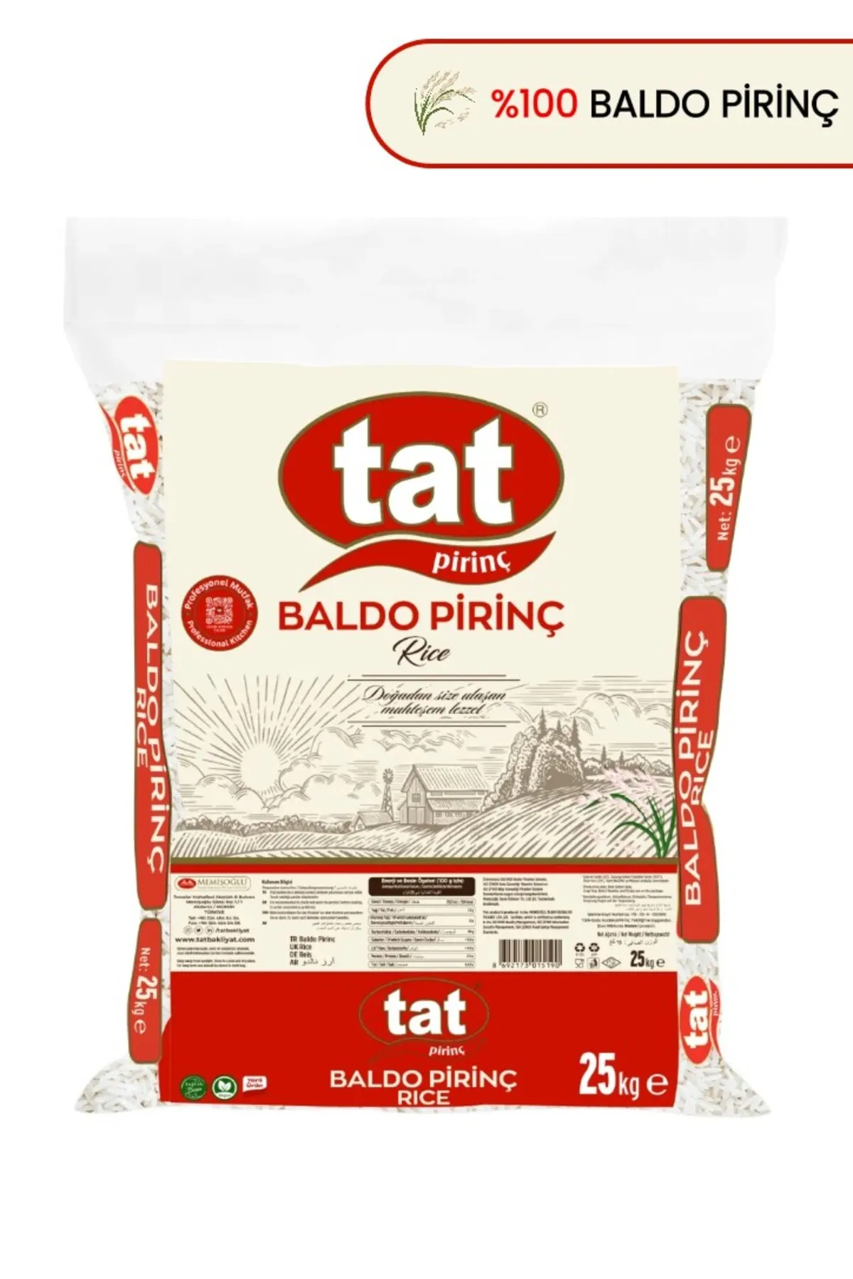 Baldo Pirinç 25 Kg Çuval